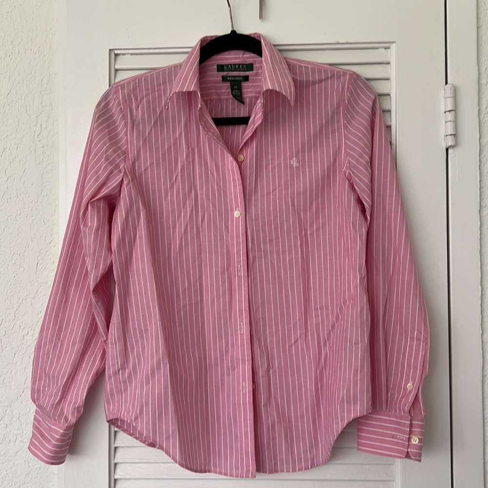 Ralph Lauren Pink Stipe Button Up